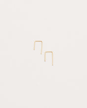 Load image into Gallery viewer, 14K Gold Staple Earrings