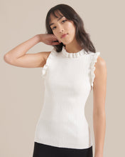 Load image into Gallery viewer, Azza Sleeveless Ruffle Trim Blouse