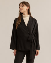 Load image into Gallery viewer, Carmen Tie-Front Wrap Blazer