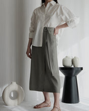 Load image into Gallery viewer, Devon Belted Wrap Linen Skirt