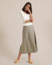 Load image into Gallery viewer, Devon Belted Wrap Linen Skirt