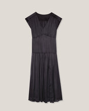 Load image into Gallery viewer, Marie-Rose Satin Pleated Dress