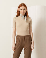 Load image into Gallery viewer, Nadia Mock-Neck Short-Sleeve Sweater