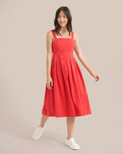 Load image into Gallery viewer, Sadie Tie-Back Pleated Midi Dress