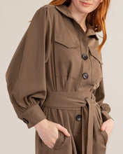 Load image into Gallery viewer, Brenda Tie-Front Shirt Dress
