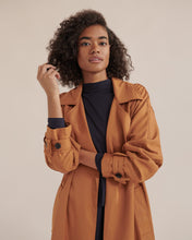 Load image into Gallery viewer, Brenna Tie-Front Trench Coat
