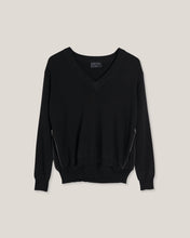 Load image into Gallery viewer, Carla Side-Zip Cashmere-Blend Sweater
