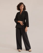 Load image into Gallery viewer, Carmen Tie-Front Wrap Blazer
