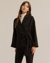 Load image into Gallery viewer, Carmen Tie-Front Wrap Blazer
