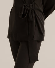 Load image into Gallery viewer, Carmen Tie-Front Wrap Blazer

