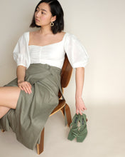 Load image into Gallery viewer, Devon Belted Wrap Linen Skirt

