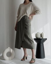 Load image into Gallery viewer, Devon Belted Wrap Linen Skirt
