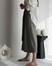 Load image into Gallery viewer, Devon Belted Wrap Linen Skirt
