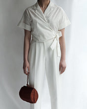 Load image into Gallery viewer, Nimah Cropped Wrap Blouse

