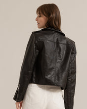 Load image into Gallery viewer, Robin Vegan Leather Moto Jacket
