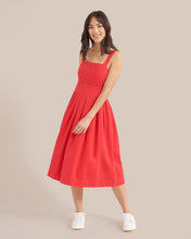 Load image into Gallery viewer, Sadie Tie-Back Pleated Midi Dress
