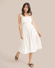 Load image into Gallery viewer, Sadie Tie-Back Pleated Midi Dress
