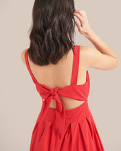Load image into Gallery viewer, Sadie Tie-Back Pleated Midi Dress
