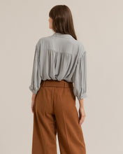 Load image into Gallery viewer, Sandra Balloon-Sleeve Button-Front Blouse
