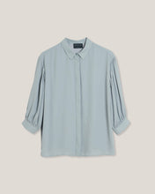 Load image into Gallery viewer, Sandra Balloon-Sleeve Button-Front Blouse
