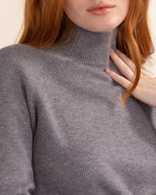 Load image into Gallery viewer, Selena Ribbed Mock-Neck Knit Sweater

