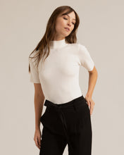 Load image into Gallery viewer, Ting Ting Mock-Neck Short-Sleeve Sweater
