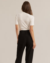 Load image into Gallery viewer, Ting Ting Mock-Neck Short-Sleeve Sweater
