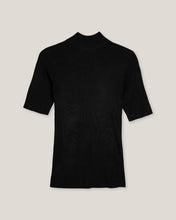 Load image into Gallery viewer, Ting Ting Mock-Neck Short-Sleeve Sweater
